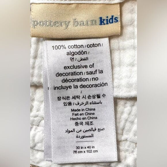 Pottery Barn Kids 100% Cotton Cactus Embroidered Lightweight 30x40 Inch Blanket. - Picture 4 of 6